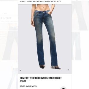 Re/Done Low Rise Micro Boot Cut Jeans